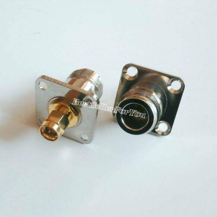 1pcs-adapter-n-female-jack-to-sma-connector-male-plug-flange-mount-rf-connector-converter-electrical-connectors