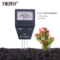 Yieryi 2 in 1 Soil Meter Plant Fertile pH Tester Portable Soil Moisture Sensor for Home Garden Farmland Orchard