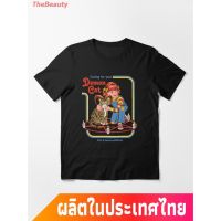 TheBeauty 2023 แมว น่าสนใจ น่ารัก Caring For Your Demon Cat Essential T-Shirt คอกลม แฟชั่น ผ้าฝ้ายแท้ เสื้อยืด ผ้าฝ้าย  YNQK