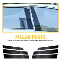 【2023】6pcsSet For Honda CRV 2007 2008 2009 2010 2011 Black Car Exterior Door Window Pillar Posts Piano Cover Trim Decor Accessories