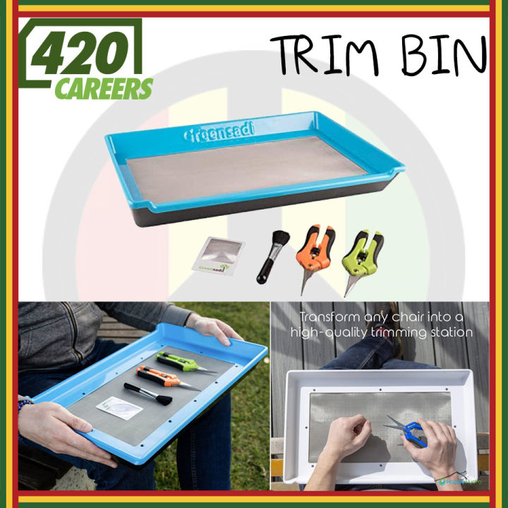 ถาดทริม-trim-bin-แถมฟรี-กรรไกรทริม-หัวโค้ง-และ-กรรไกร-ทริมหัวตรง-trimming-tray-ถาดทริม-trimming-bin-ถาดทริมดอกไม้-ถาดทริมช่อไม้-trim-bin-cannadude420