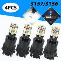 LEAM ไฟ Led 57-smd รถยนต์3156 3157จำนวน4ชิ้นมีในสต็อกไฟเบรคหลังถอยหลังหลอดไฟสัญญาณไฟ10W 6000K 360องศา【fast】