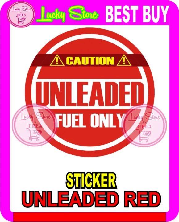 Car Sticker Decals Unleaded Fuel Red Color Lazada Ph