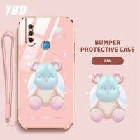 เคสโทรศัพท์ YBD สำหรับ Vivo V15 Pro Vivo 1819ไล่ระดับสีนิ่มโปร่งใสหมีรุนแรงการ์ตูนเคสโทรศัพท์กันกระแทกพร้อมกรอบป้องกันกล้องเลนส์คลุมทั้งหมด