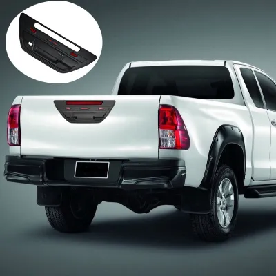 For Toyota Hilux Accessories Back Door Decoration Tail Gate Rear Door Handle Cover Trunk Trim for REVO 2015-2017