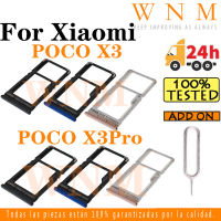 สำหรับ Xiaomi Poco X3 Pro ถาดใส่ซิมการ์ดสำหรับ X3Pro ที่ใส่ซิมช่องเสียบบัตรตัวอ่านกระเป๋าเก็บบัตรช่อง SD ส่วนอะไหล่อะแดปเตอร์