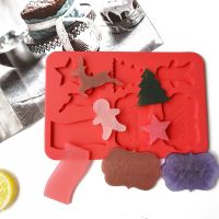 New Christmas Silicone Chocolate Cake Biscuit Mold Mousse Mould Cookies 3D DIY 7 Shape Handmade Kitchen Baking Tools Accessories Bread Cake  Cookie Ac