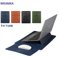 Laptop Sleeve case stand 13.3 14.1 15.4 inch waterproof 3 in 1 leather Pouch Bag For Air pro 13 14 15 Matebook HP