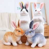 Animal Stuffed Doll Toys Birthday Simulated Rabbit Doll Gifts Long Ears Realistic Rabbit Plush Toy Cute Rabbit Doll Decor