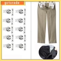 GOTORADE โลหะสำหรับตกแต่ง ตะขอโลหะและตัวยึดบาร์ เสื้อผ้าสำหรับเด็ก งานประดิษฐ์ DIY ตะขอเกี่ยวกางเกงสำหรับงานตัดเย็บเสื้อผ้า กระดุมกางเกงที่มองไม่เห็น อุปกรณ์เย็บปัก ซ่อมตะขอเกี่ยวกางเกง กางเกงเสื้อผ้ากางเกง