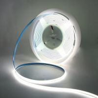 FCOB COB LED Strip Light 320 480 LEDs/m 5m Flexible Tape Ribbon 3000-6000K RA90 Led Lights DC12V 24V DC Plug/red Black Wire