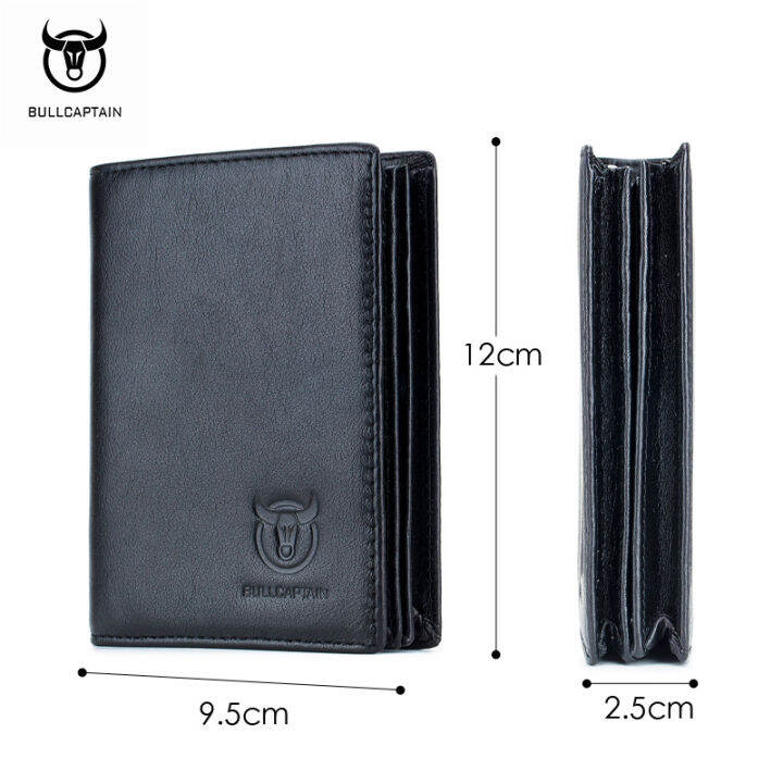 top-bullcaptain-casual-business-card-holder-rfid-anti-theft-brush-wallet-men