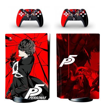 New Persona 5 PS5 Standard Disc Skin Sticker Decal for PlayStation 5 Console and 2 Controllers PS5 Disk Skin Vinyl