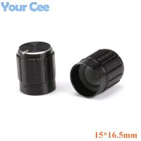 100 pcs Potentiometer Knobs Cap Aluminum Alloy Black 15*16.5mm In Stock For Potentiometer