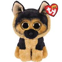 15CM Ty Beanie Spirit Glittery Gold Big Eyes Black And Brown Silky Fur Dog German Shepherd Toys Doll Childrens Birthday Gifts