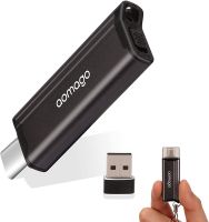 Aomago USB C บันทึกเสียงแฟลชไดรฟ์ขนาดเล็กอุปกรณ์บันทึกเสียง OTG 16GB มินิบันทึกเสียงสำหรับการสัมภาษณ์การประชุมสุนทรพจน์