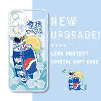 เคสมือถือใสสำหรับ Samsung Galaxy M23 5G ของแท้ลายการ์ตูนเครื่องดื่มคริสตัล Casing Ponsel นิ่มปกป้องกล้องถ่ายรูปในฤดูร้อน