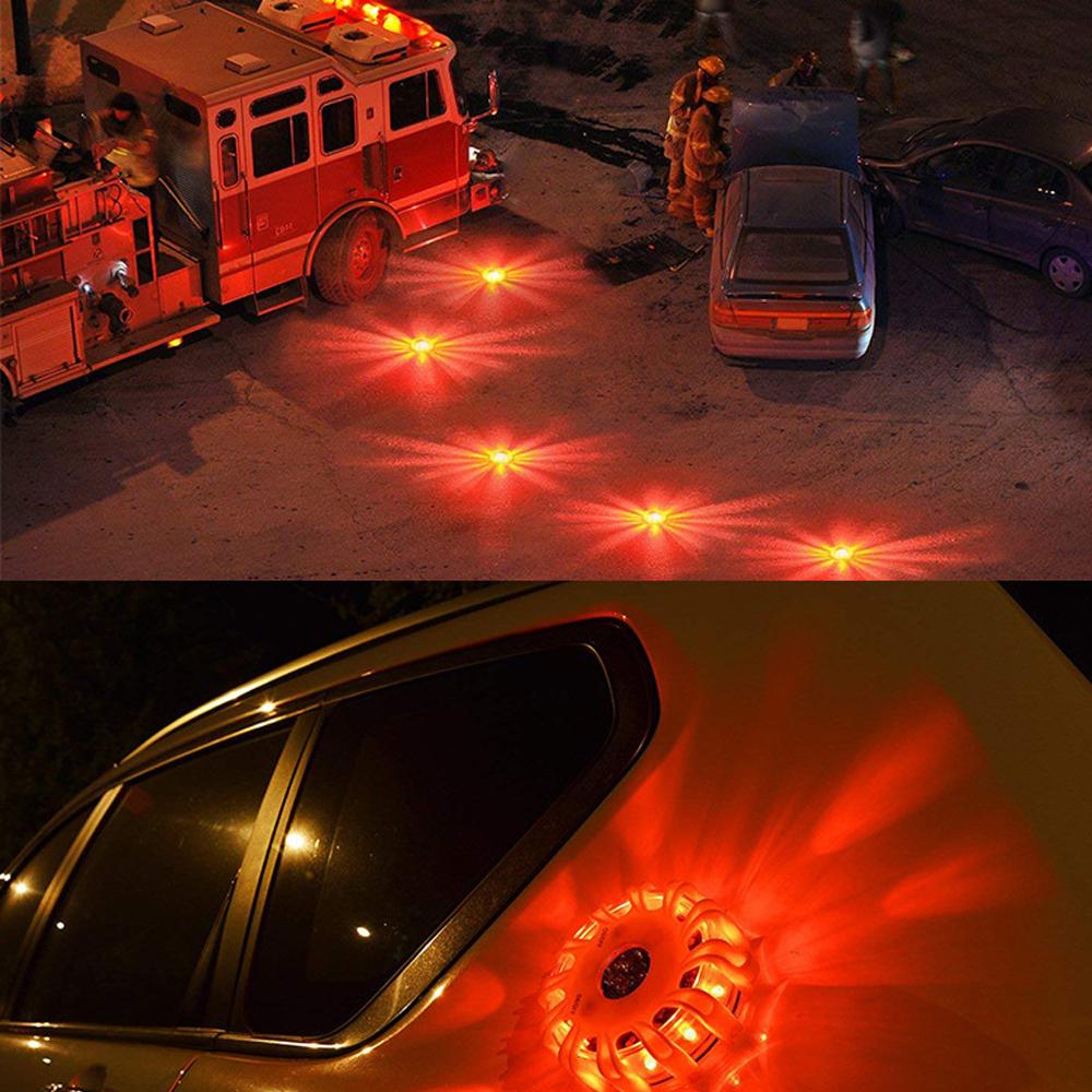3pcs Safety Flares Warning Signal Flashlight Emergency Roadside Assistance LED Light with 9 Light Modes for Vehicles Car Truck Bike Style B Blue 