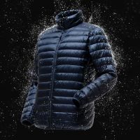 ▥◘ sdeifhruhvfu Leve resistente à água jaqueta Puffer Packable masculino 2023 recém-chegados Outono Inverno Moda Masculina Collar Down Coats