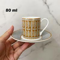 ชุดแก้วกาแฟเซรามิก80มล. แก้วใส่นมสำหรับอาหารเช้าถ้วยชาพอร์ซเลนสำหรับแก้วเอสเพรสโซ่ถ้วยน้ำชายามบ่ายสีเหลืองดีไซน์เรียบง่ายแก้วเครื่องปั้นดินเผาน่ารัก