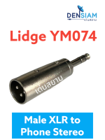 สั่งปุ๊บ ส่งปั๊บ  Lidge YM074 ปลั๊กทด Male XLR to Phone Stereo ปลั๊ก XLR เป็น Phone Stereo