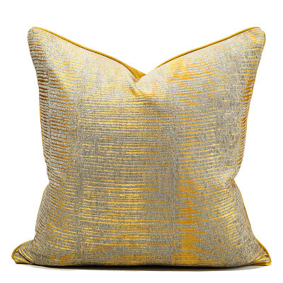 DUNXDECO Luxury Gold Silver Strip Cushion Shiny Art Office Room Decorative Pillow Case Warm House Sofa Chair Bedding Coussin