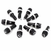 10Pcs 6mmx30mm Type glass fuse holders black insurance Panel Mount Fuse Holder