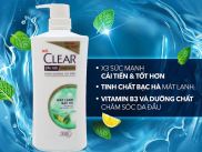 Dầu gội sạch gàu Clear mát lạnh bạc hà chai