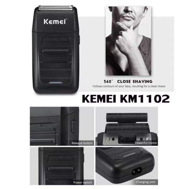 kemei-km-1102-km1102-เครื่องโกนหนวด-เครื่องโกนหนวดไฟฟ้า-ที่โกนหนวด-แบบชาร์จไฟ-รับประกัน-3-เดือsk