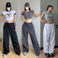 ⚡ Duncan Cargo Pants ⚡กางเกงคาร์โก้ สีดำ ผูกเอว _Gioia.991 ( #gii461 )