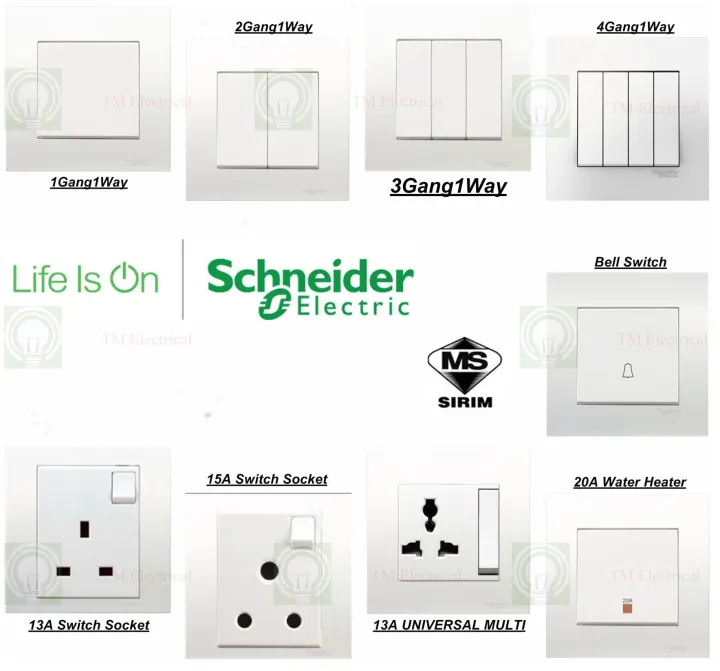 SCHNEIDER C-VIVACE 13A / 15A / 1G / 2G / 3G / 4G / 20A / DOOR BELL ...