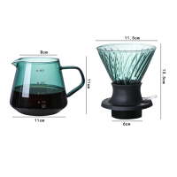 600มิลลิลิตรแช่ Dripper สวิทช์แก้วสำหรับ V60เทกว่าเครื่องชงกาแฟ V รูปร่างหยดกาแฟ Dripper และกรองใส