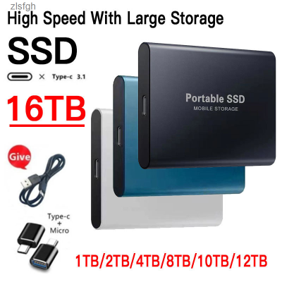 SSD แบบพกพาฮาร์ดไดรฟ์เสริม1TB 2TB อินเตอร์เฟซ3.0 USB ความเร็วสูงโซลิดสเตทอุปกรณ์พื้นที่เก็บข้อมูลฮาร์ดดิสก์สำหรับแล็ปท็อป/เดสก์ท็อป Zlsfgh