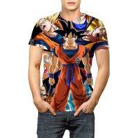 Dragon Ball Summer Fashion 3d Printing MenS Casual Short-Sleeved Oversized T-Shirt Street Clothing Animation Loose Tops