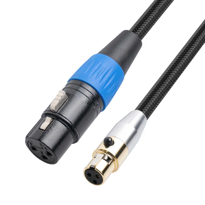 Converter Adapter 3P Mini XLR Female to 3 Pin XLR Female Audio Cable
