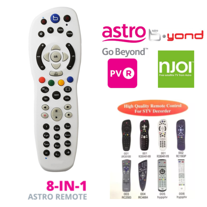 ASTRO REMOTE CONTROL 8 IN 1 FOR BEYOND/NJOI/PVR/ALL OLD MODEL Lazada