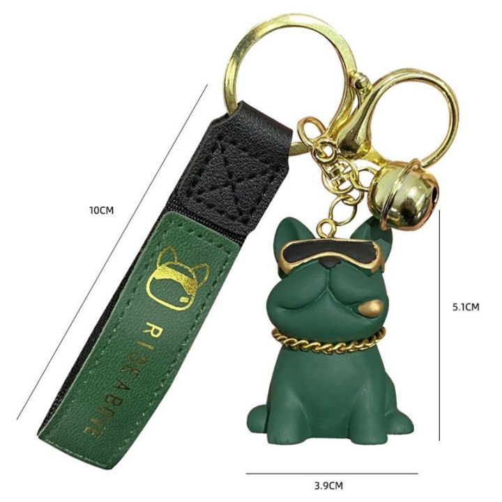 พวงกุญแจซิการ์แฟชั่น-bull-dog-ฝรั่งเศสจี้สายพวงกุญแจพีวีซีสำหรับกระเป๋าสุภาพสตรีพวงกุญแจรถอุปกรณ์เสริมที่เก็บกุญแจ