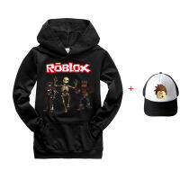 Ro Bloxs เสื้อฮู้ดเด็กในฤดูใบไม้ร่วงผ้าฝ้าย65% + โพลีเอสเตอร์35% ไฟเบอร์พร้อมกระเป๋าเด็กหญิงเด็กชายแขนยาวของเด็กชายเสื้อคลุมออกกำลังกายลายน่ารัก2-16ปีเสื้อผ้าเด็ก0000