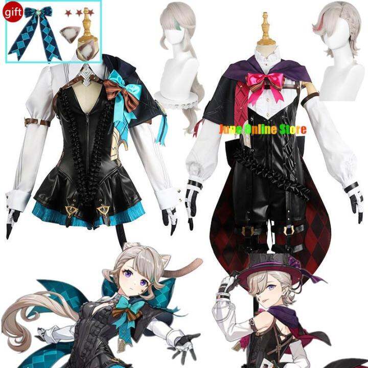 Game Genshin Impact Lynette Cosplay Costume Genshin Fontaine