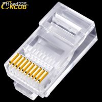 30pcs 10P10C RJ45 RJ48 RJ50 Cat5E UTP Ethernet Connector Network Modular Crystal Plug 10-Pin Network Cable Connector