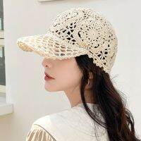OKDEALS หมวกหมวกใส่เล่นเบสบอลแบบลำลองสำหรับฤดูร้อน,หมวกดอกไม้มีรูกลวงสำหรับกลางแจ้ง