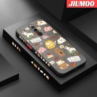 JIUMOO เคสสำหรับ Xiaomi Redmi 8 8A 8A Pro,เคสรูปสัตว์นอนหลับบางดีไซน์ใหม่ด้านข้างกันกระแทกมีน้ำค้างแข็งโปร่งใสแข็งเคสมือถือป้องกันกล้องคลุมทั้งหมด Softcase