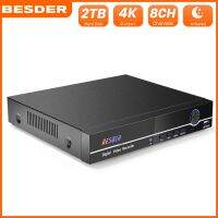 BESDER 4MP 8CH 5MP 4CH เครื่องบันทึก NVR Security กล้องวงจรปิดเครื่องบันทึกวิดีโอเครือข่ายมาตรฐาน ONVIF 2.0ระบบกล้องไอพีการตรวจจับการเคลื่อนไหว Sata 3.5นิ้วได้ถึง6TB