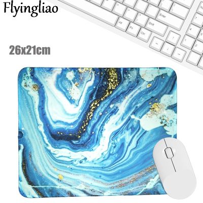 （A LOVABLE） Blue Water MarblePad Desk Pad LaptopMat ForHomeKeyboard CutePad Non Slip Rubber Desk Mat