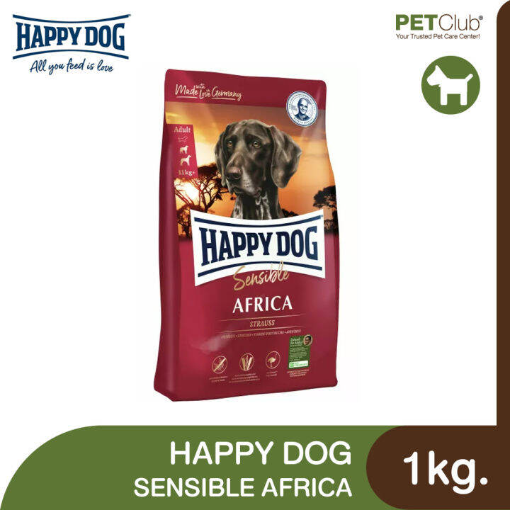 petclub-happy-dog-sensible-africa-อาหารสุนัขพันธุ์ใหญ่-สูตรสำหรับสุนัขที่แพ้อาหาร-2-ขนาด-1kg-4kg