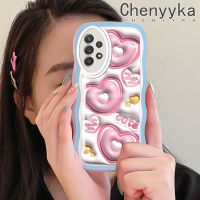 เคส Chenyyyka ปลอกสำหรับ Samsung Galaxy A52s 5G A52 4G A52 5G เคส3D การ์ตูนน่ารักลวดลายความรักที่สร้างสรรค์สีสันสดใสลายคลื่นขอบเคสโทรศัพท์แบบใสนิ่มป้องกันเลนส์กล้องใสเคสซิลิโคนกันกระแทกกรอบ