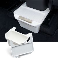 For Model Y 2020-2023 Rear Center Console Organizer Behind Seat, Second Row Tissue Holder/Storage Bin/Trash Can