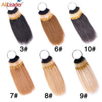 【CW】Hair Dye Test Sample 30pcsSet 100Human Hair Color Rings Hair Extension For Hairdress Single Salon Hair Dyeing Curly Sample