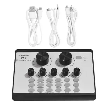 AGM02 Mini 2-Channel Sound Card Mixing Console Digital Audio Mixer 2-band  EQ Built-in 48V Phantom Power 5V USB Powered for Home Studio Recording DJ  Network Live Broadcast Karaoke