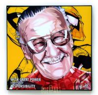 Stan lee สแตนลี ผู้สร้างการ์ตูน Marvel Comics มาร์เวล รูปภาพ​ติด​ผนัง ​pop​ art พร้อมกรอบและที่แขวน กรอบรูป แต่งบ้าน ของขวัญ โปสเตอร์ รูปภาพ